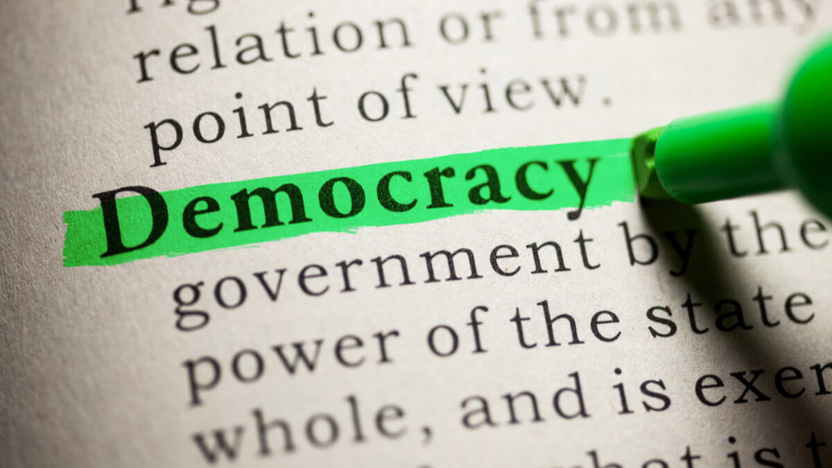 Democracy Definition Highlighted